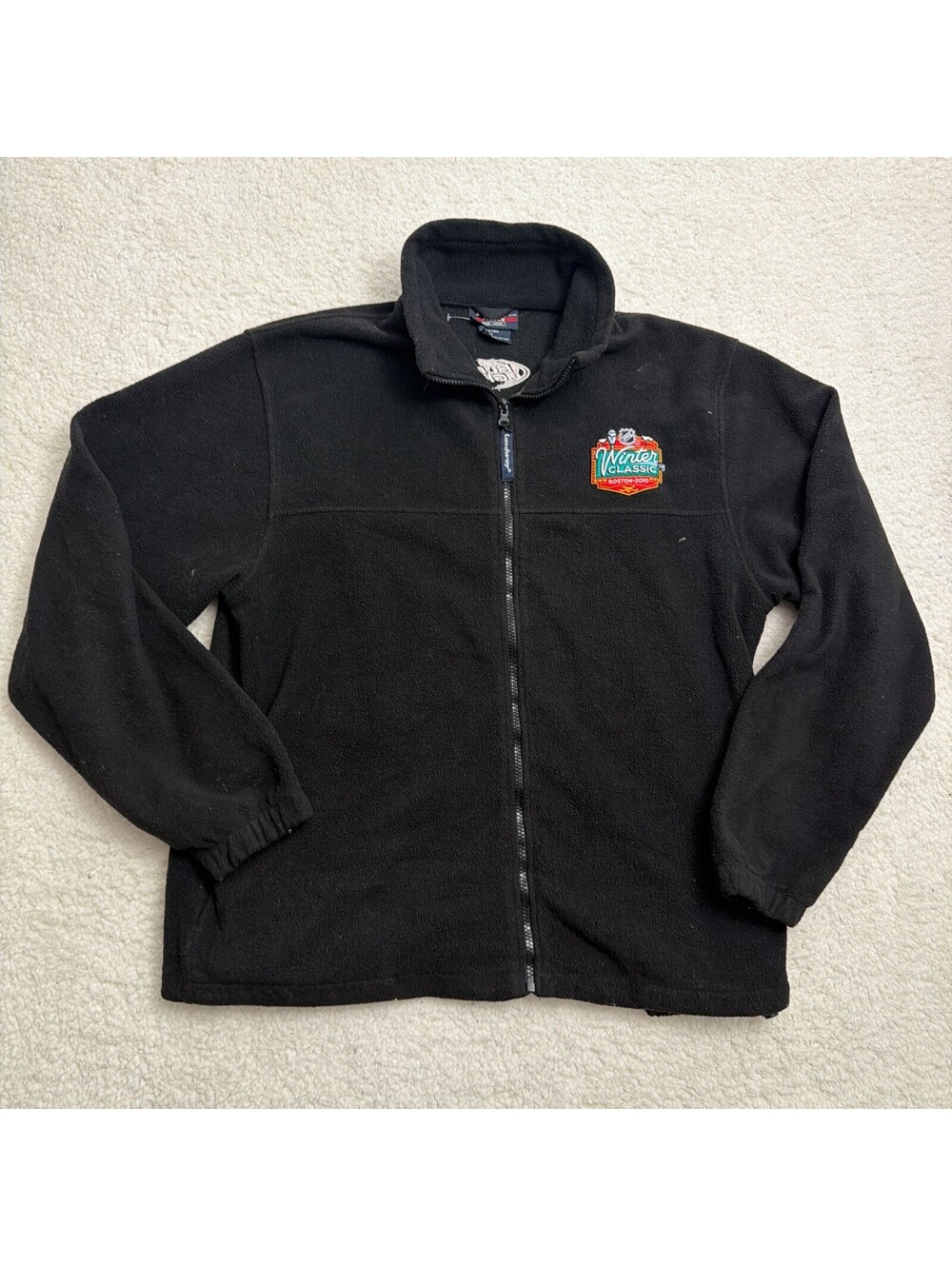 2010 NHL Winter Classic Fleece Jacket Mens L Boston Bud Light Hockey Full Zip